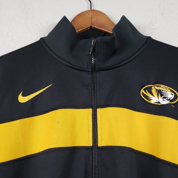 Nike Full Zip Jacket Mock Neck Black Gold - XL - Picture 2 of 5